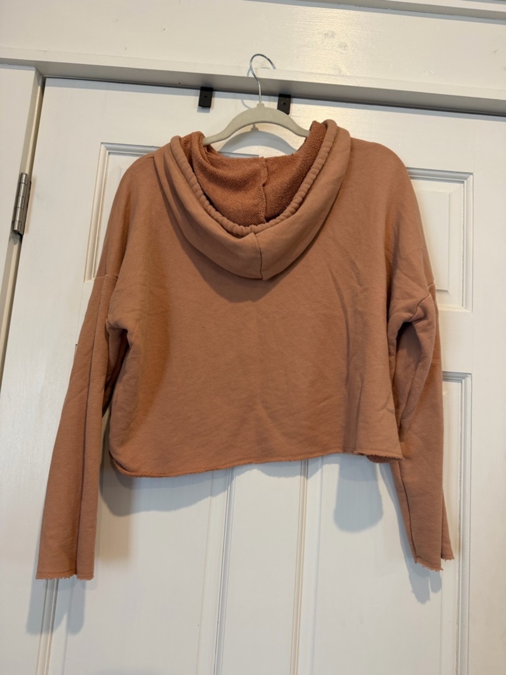 aerie Cropped Hooded Sweatshirt - Rust - Picture 5 of 5